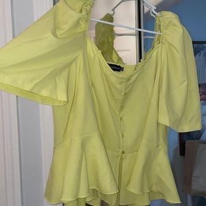 Neon Yellow/Green 2x Crop Top
